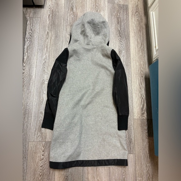 Alexander Wang Gray and Black Hooded Coat - Picture 13 of 13